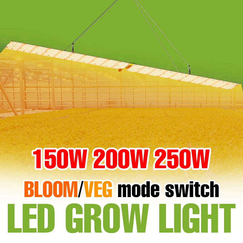 

250W LED Quantum Board Plant Light Full Spectrum UV/IR Hydroponic Growth Box Greenhouse Tent Vegs Succulent Cultivate Lighting