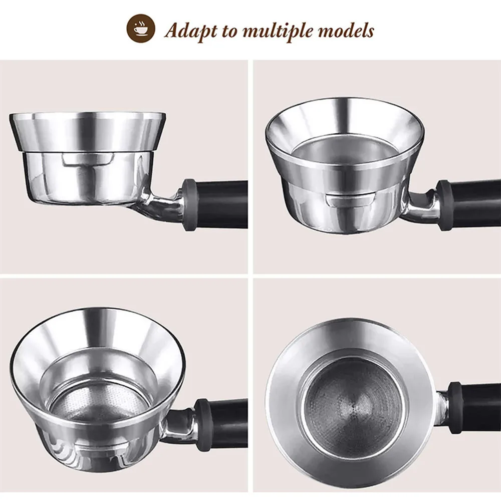 커피 도징 링 커피 파우더 브루잉 리시버, 회전식 에스프레소 탬퍼 알루미늄 루프, Breville 8 시리즈 깔때기 도구, 54mm