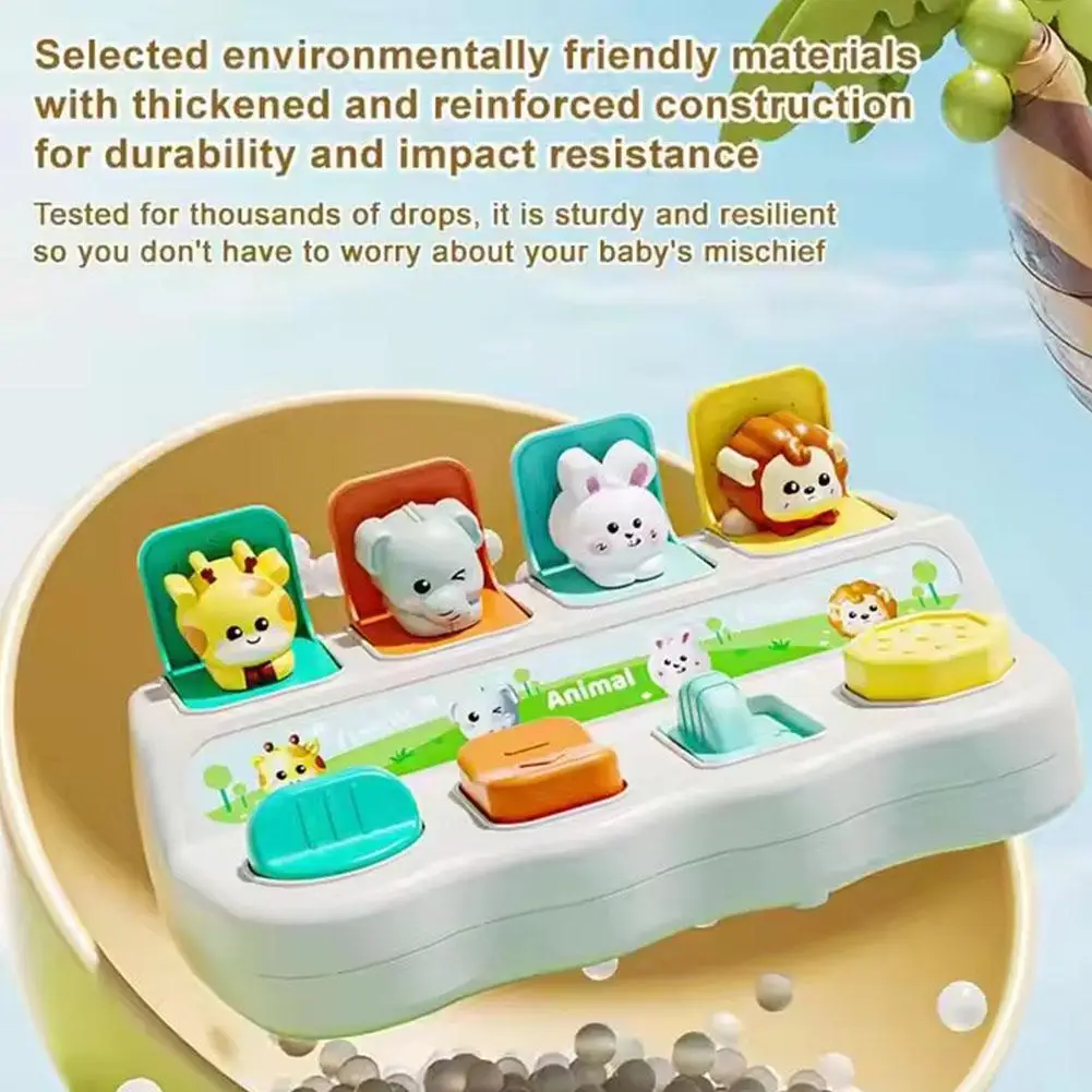 ของเล่นสัตว์แบบป๊อปอัพและกล่องการเรียนรู้แบบมอนเตสซอรี่ - เสริมสร้างทักษะด้านตรรกะและทักษะการเคลื่อนไหว ของเล่นเสริมพัฒนาการทางประสาทสัมผัสแบบมอนเตสซอรี่