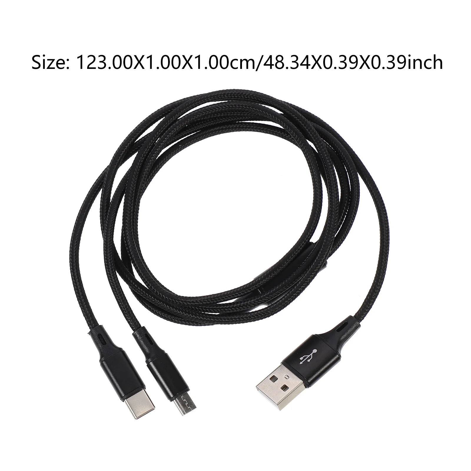 Dual Head Nylon Gevlochten USB Type C Oplaadkabel Snelle overdracht Telefoon Oplaadsnoer Duurzame lange kabel Slijtvast