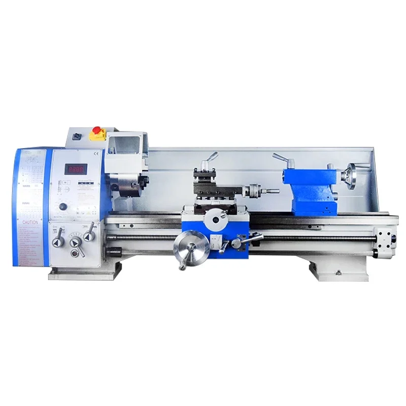 

Mini Metal Lathe Machine 7"x14" 550W 180x350mm Variable Speed with 3 Jaw Chuck for Metalworking Turning Drilling Threading