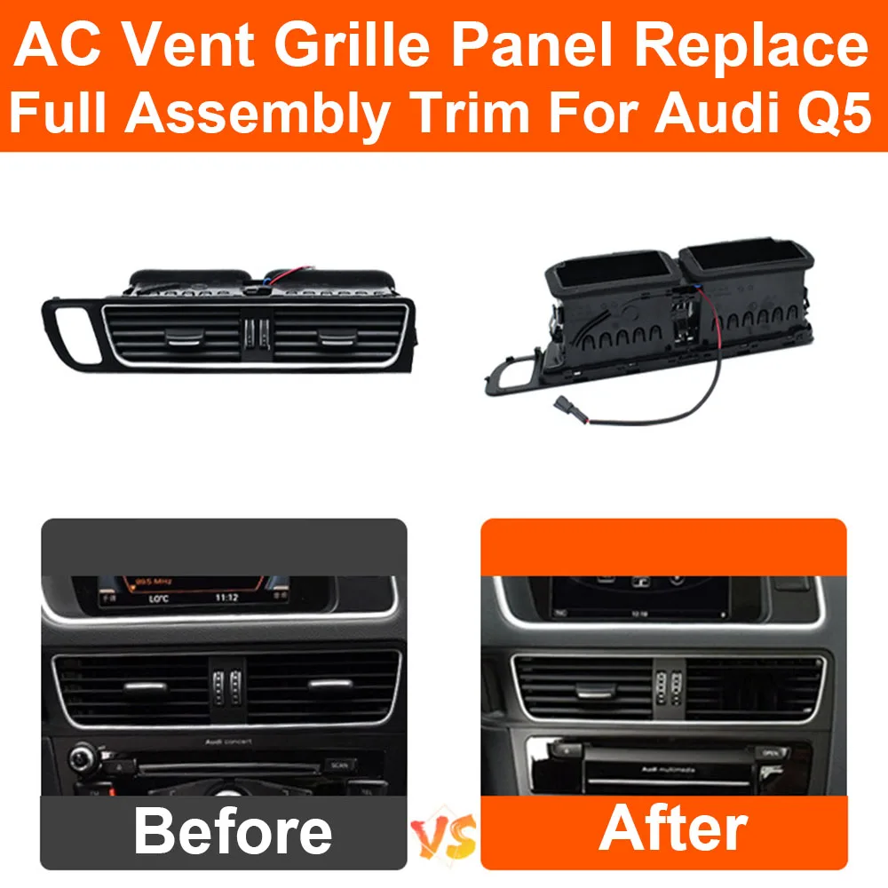 LHD RHD Car Front Dashboard Left Right Air Conditioning Heater AC Vent Outlet Grille Panel Cover Assembly For Audi Q5 2009-2017