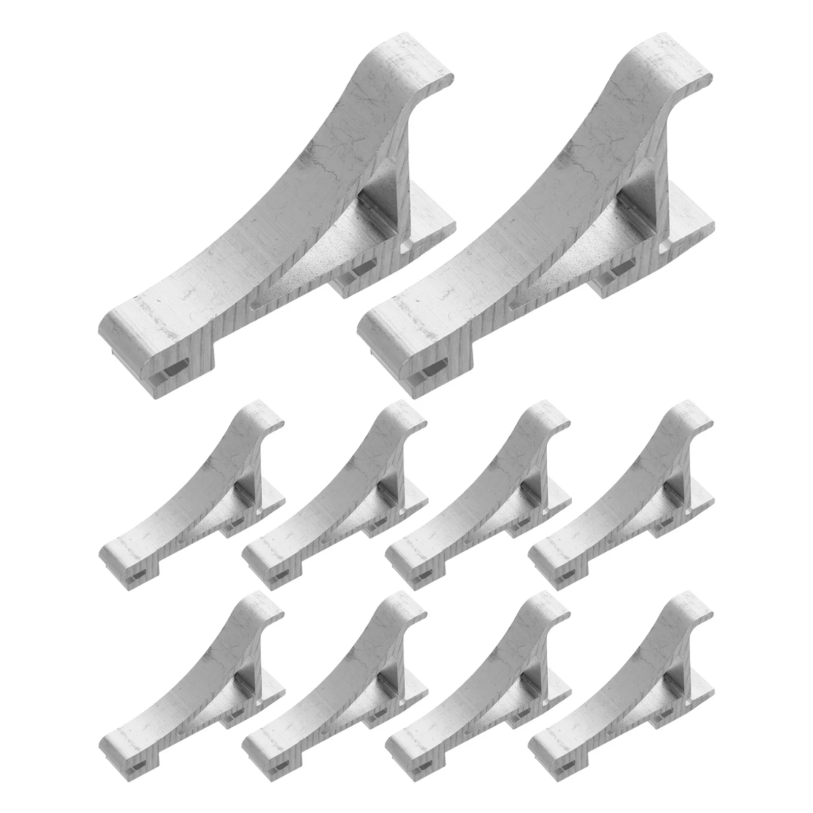 

10pcs Large Aluminum Hooks Thickened Freezer Shelf Clips Metal Refrigerator Organizer Support Shelf Spacer Cooling Unit Fitting