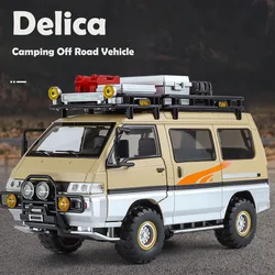 Simulation 1/24 Mitsubishi Delica Alloy Off-road Vehicle Model Diecast Toy Vehicle Children Boy Birthday Gift Miniature Voiture