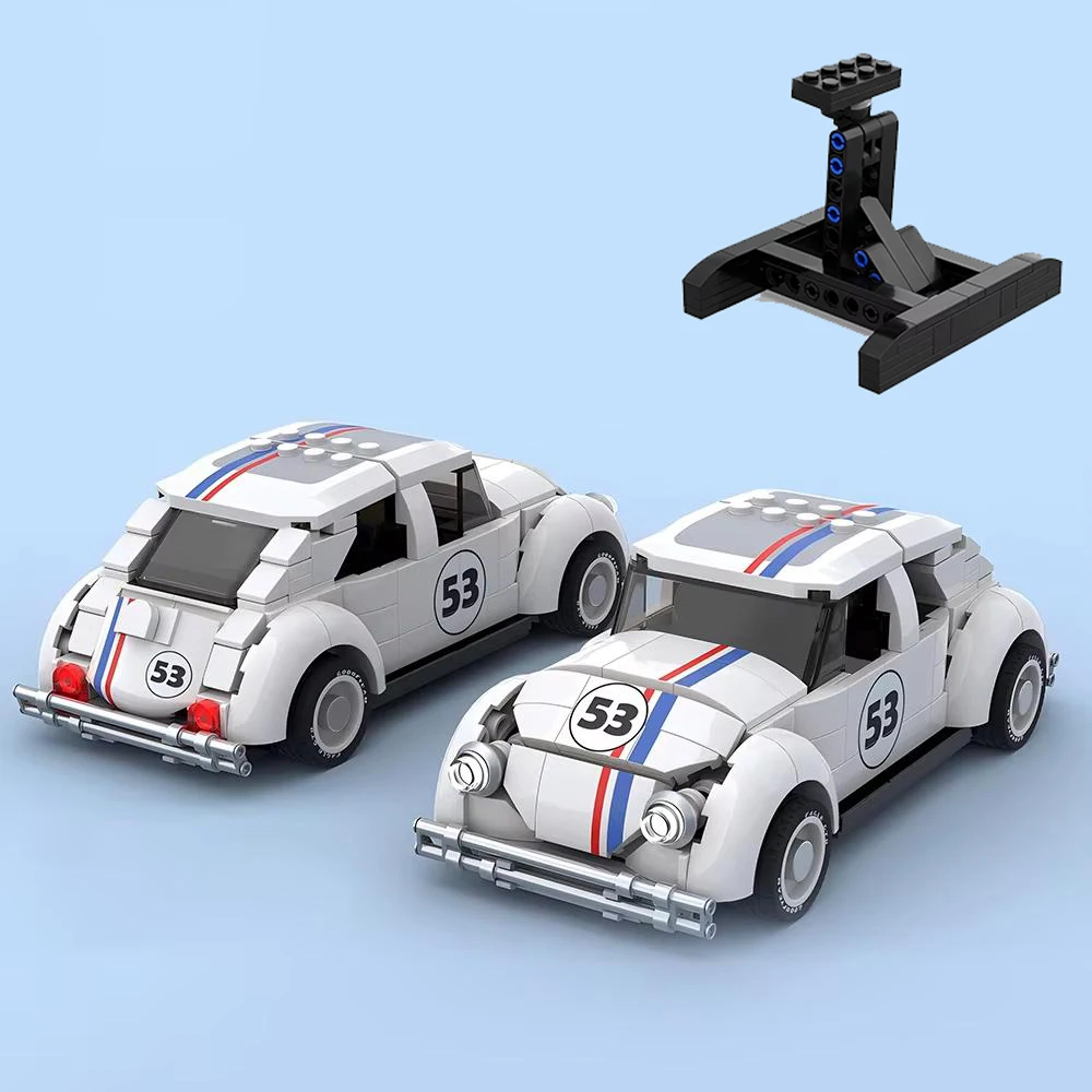 MOC Скорость ​ ​ Champions Herbie Edition Beetle, модель спортивного автомобиля, строительные блоки, технология, сборка своими руками, детская игрушка, подарочный набор для мальчика