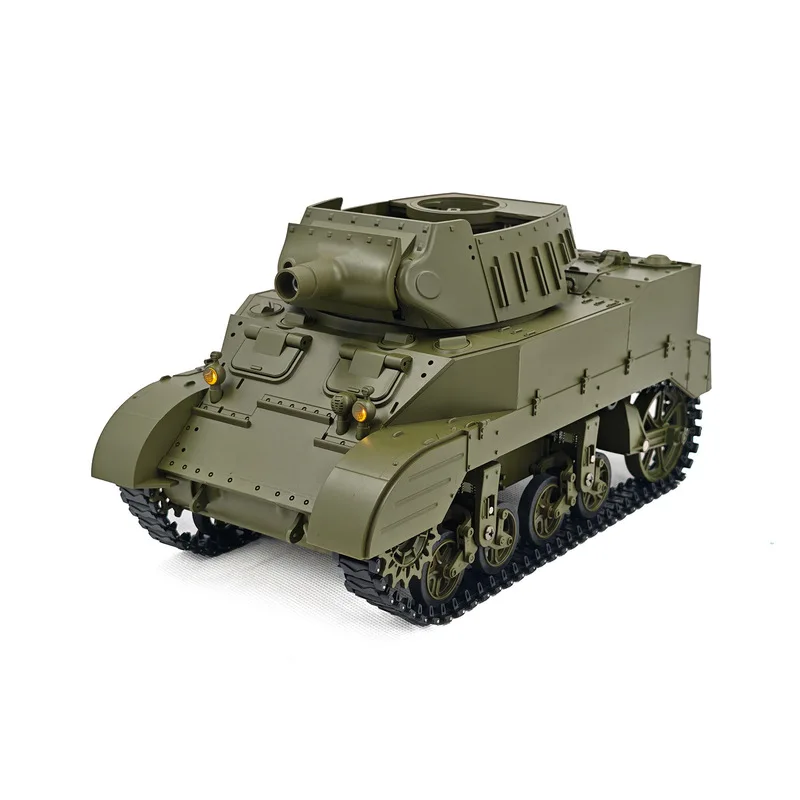Coolbank Tank Us M8 Stuart 1:16 zdalnie sterowane czołgi modelarskie dla dorosłych chłopców z funkcją dymu, podnoszonym dzbankiem i obracaniem o 360 stopni. °   Ruch obrotowy wieżyczki