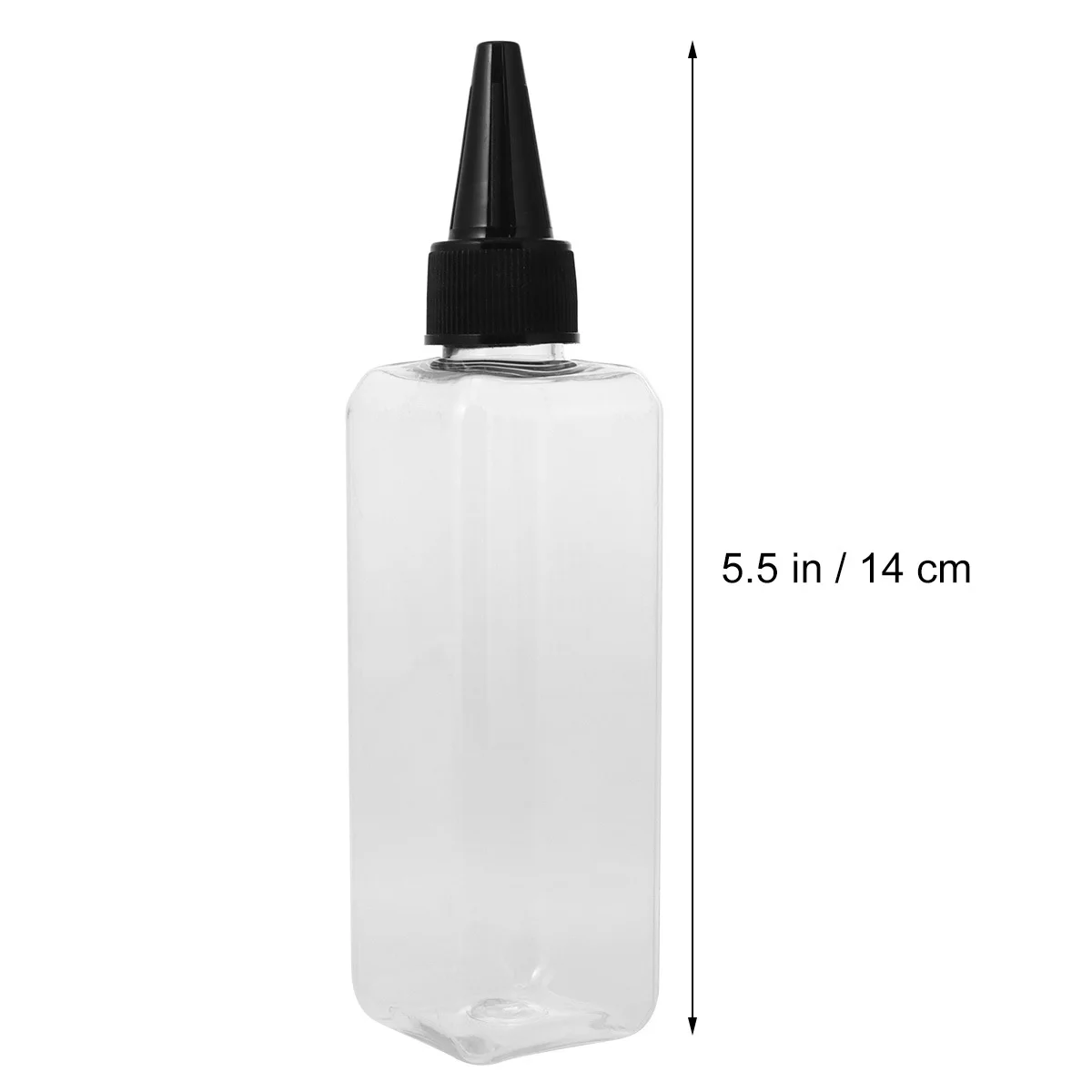 15pcs 100Ml Clear Square Dye Bottles Plastic Squeeze Container For Hair Coloring Shampoo Conditioner Scalp Treatment Transparent - Image 2