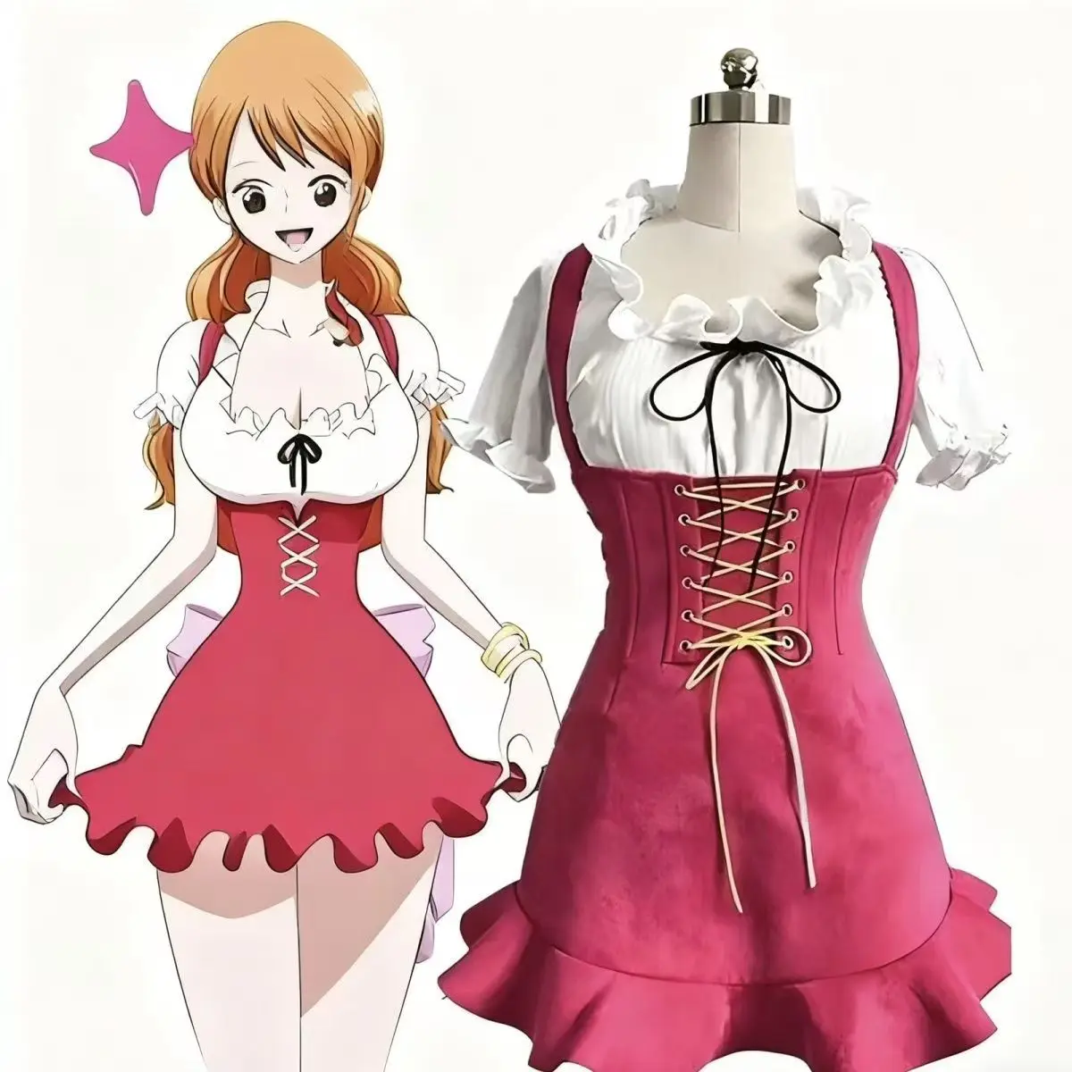 

Anime Inspired Nami Cosplay - Cute Sweet Japanese Girl Costume Set