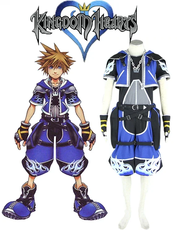 Kingdom Hearts Sora Wisdom form Blue Cosplay Costume Custom Made