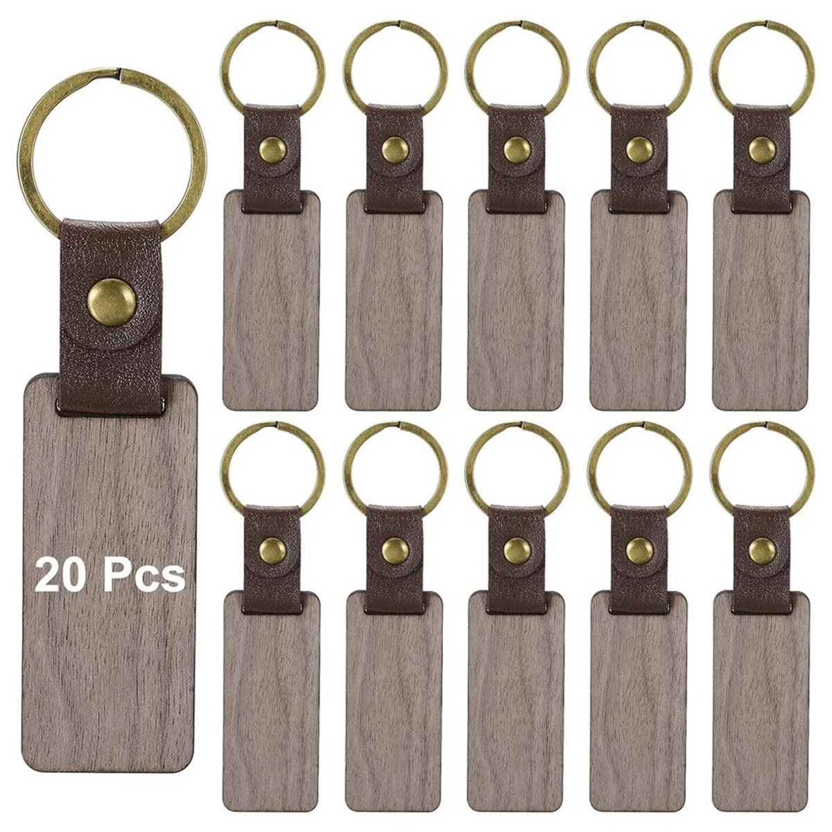 Wood Keychain Blanks Wooden Keychain Blanks Personalized Keychain Tags Small Key Chain Bulk for Laser Engraving