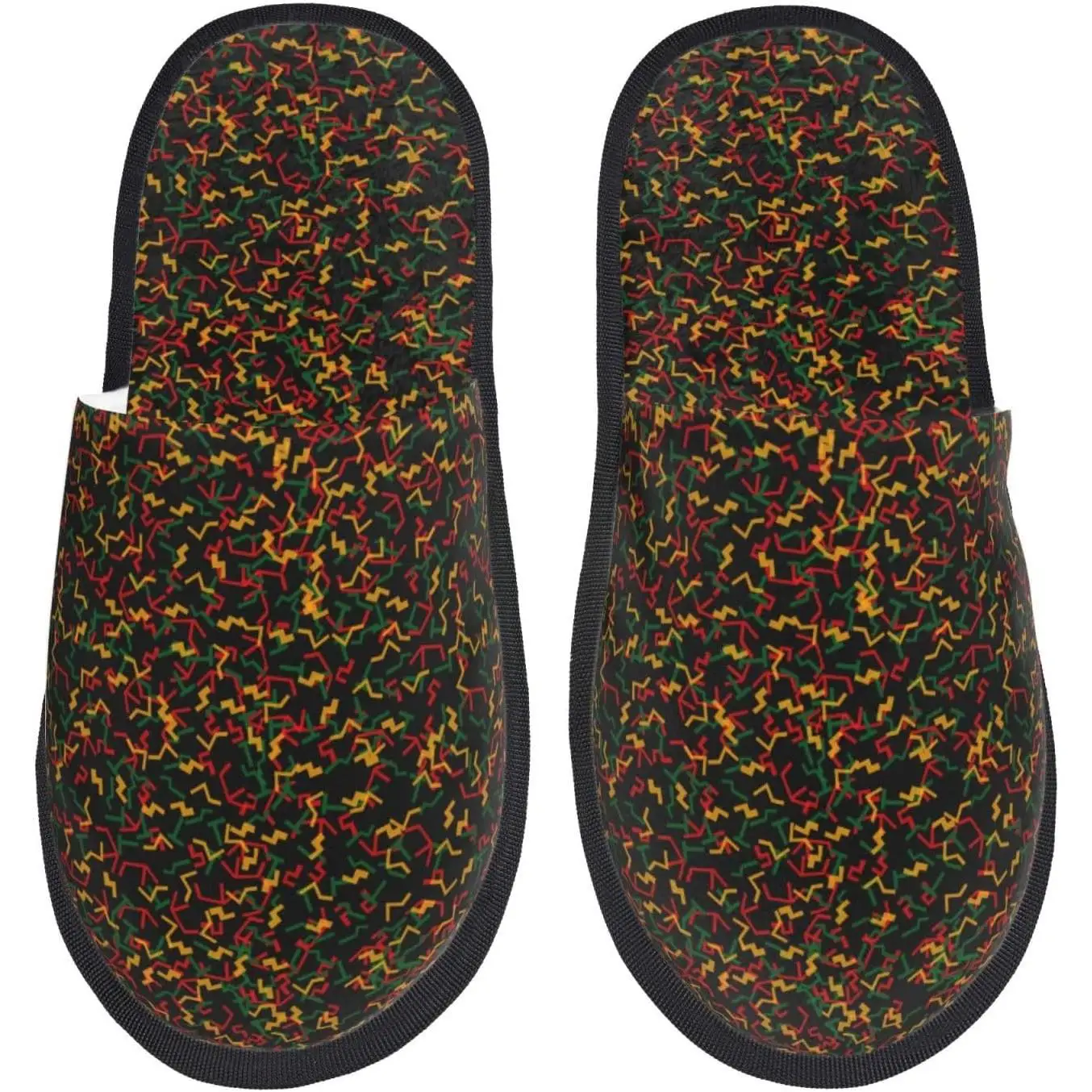 

Color Music Print Women'S Fuzzy Slip On Indoor Outdoor Winter House Slippers Guest Slippers for Bedroom Women