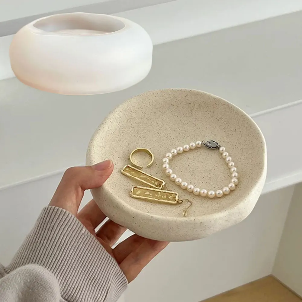 

Форма для лотка уникальной формы для цементной свечи, органайзер для ювелирных изделий из эпоксидной смолы, сделай сам, художественное ремесло, украшение для дома