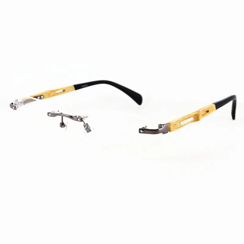 Pure Titanium Rimless Reading Glasses Wooden Full Rim unisex Retro Readers +50 +75 +100 +125 +150 +175 +200 +225 +250 +275 +300