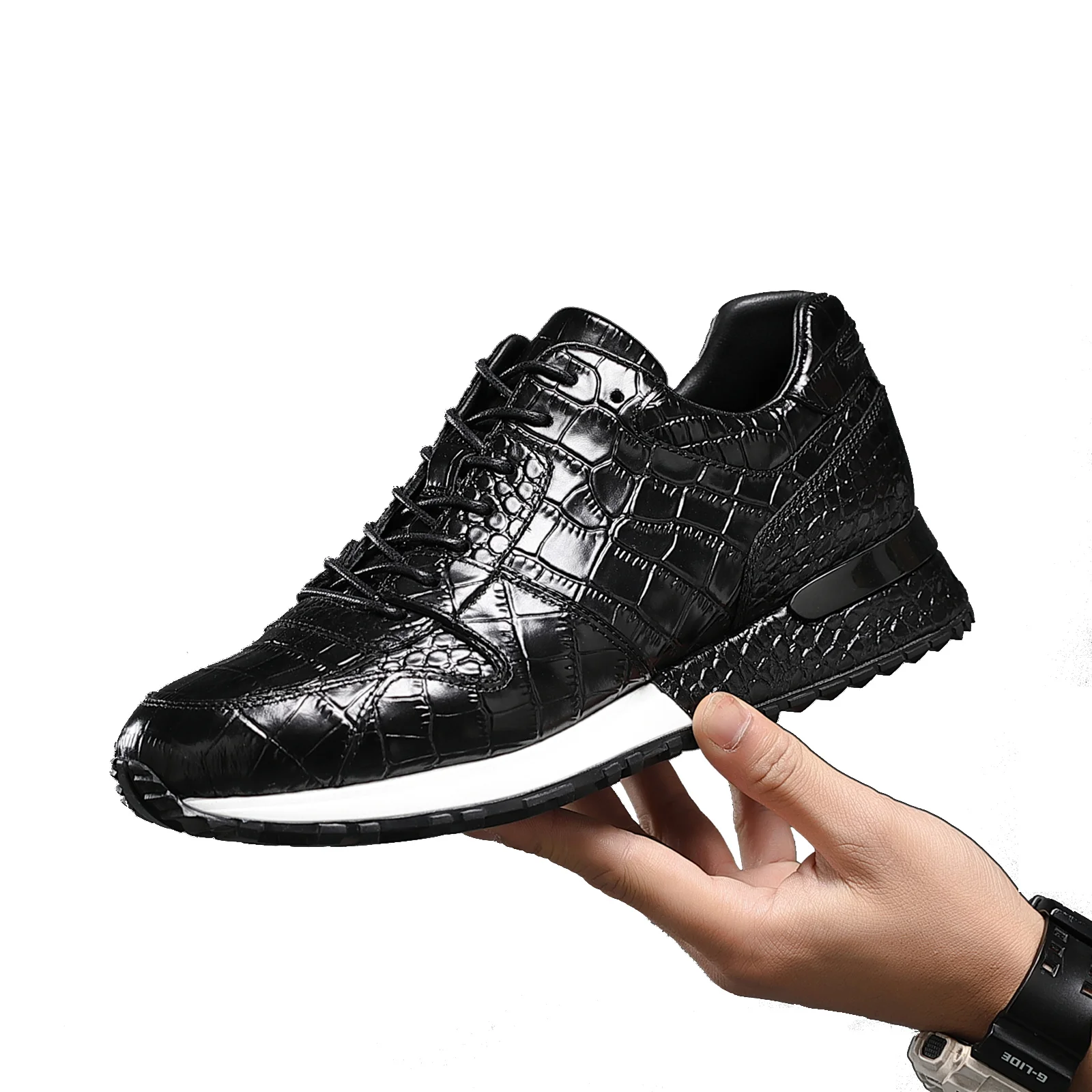 Man Casual Shoes Designer Luxury Brand Genuine Versatile Business Leather Shoes Men High Quality Sneakers 2024 Sapatillas Hombre