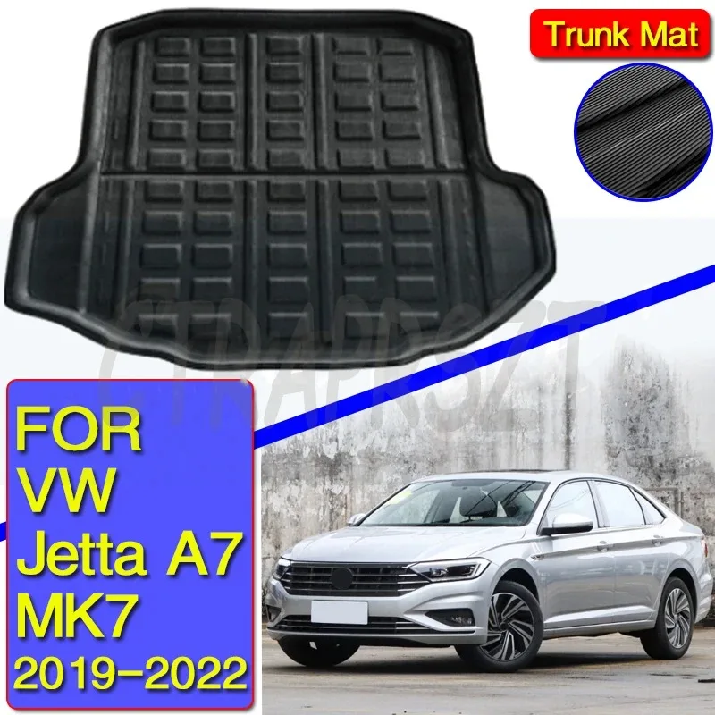 

For Volkswagen VW Jetta A7 Mk7 7 2019~2022 Boot Mat Rear Trunk Liner Cargo Floor Tray Carpet Mud Pad Guard Protector Accessories