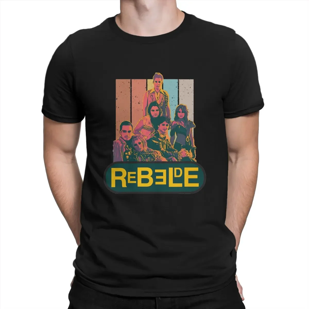 Rebelde Creative TShirt for Men Latin Music Band girocollo maglietta di base personalizza i vestiti regalo OutdoorWear