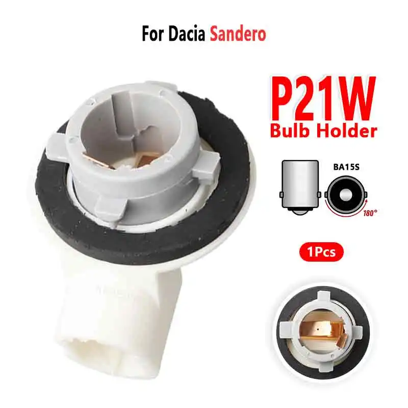For Dacia Sandero Turn Signal Lights 1156 P21W Bulb Holder Socket Base 1Pc