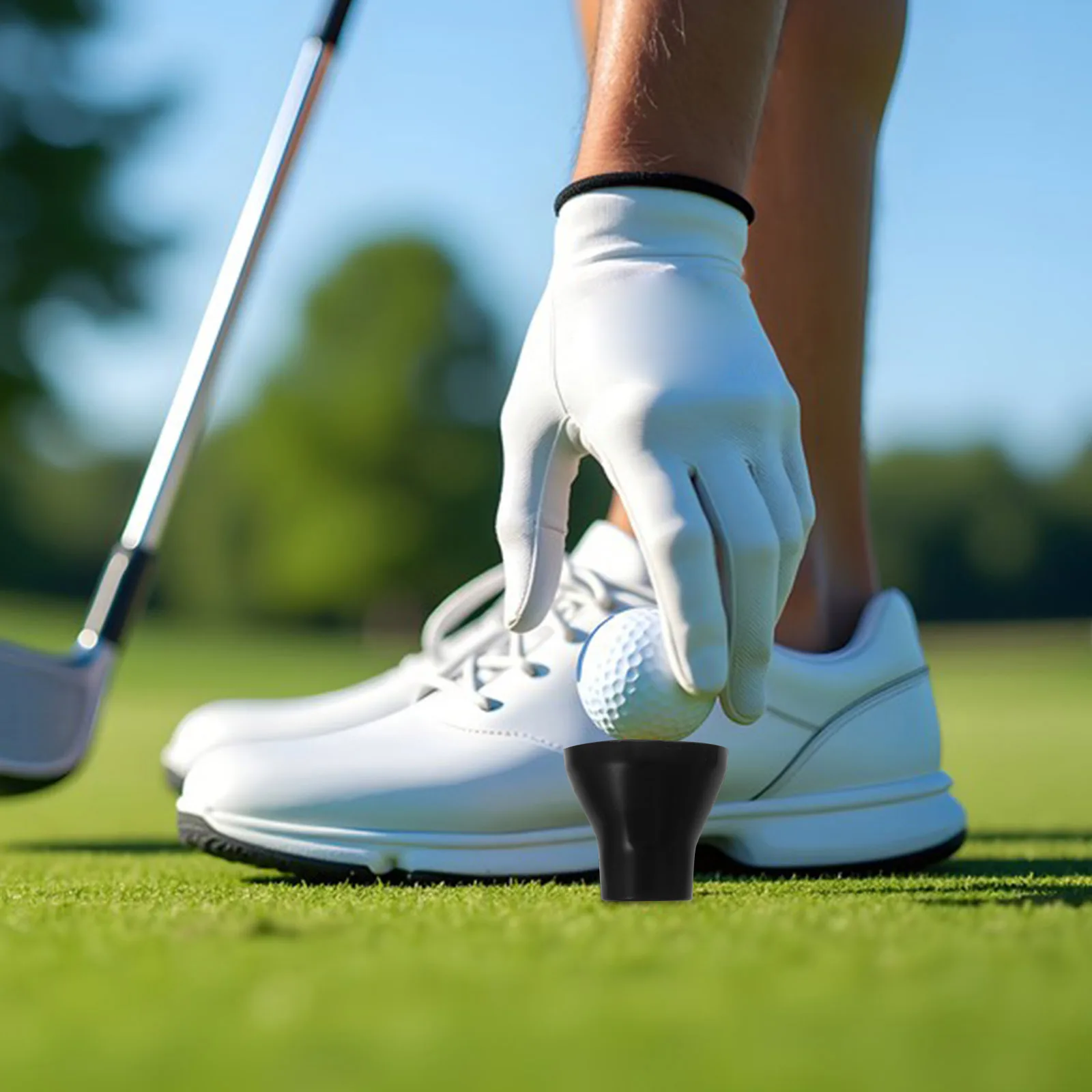 

2 Pcs Ball Absorber Bubber Pick up Putter Rubber Golf Accessories Pick-up for Grip Portable Claw