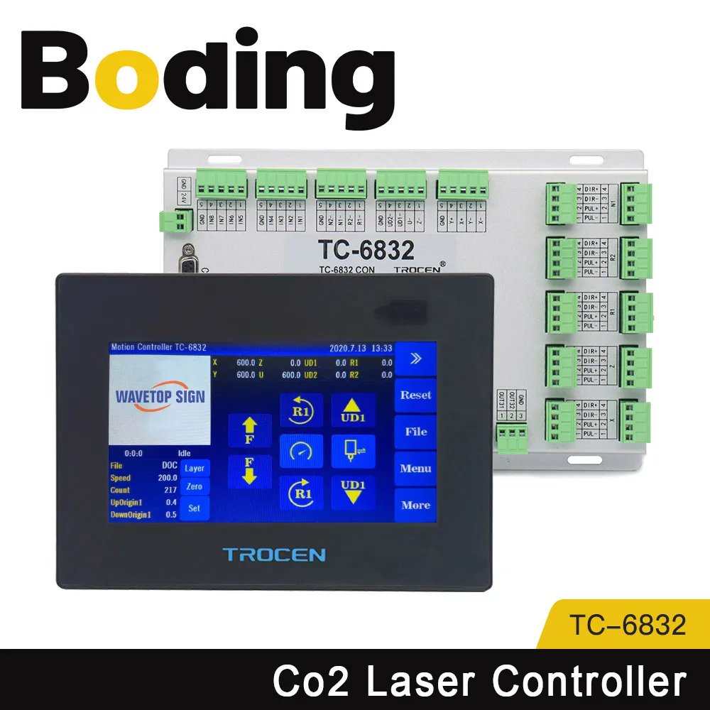 

BODING Trocen Vibrating Knife Cutting Motion Controller TC-6832 7inch Touch Screen use for CNC Vibrating Knife