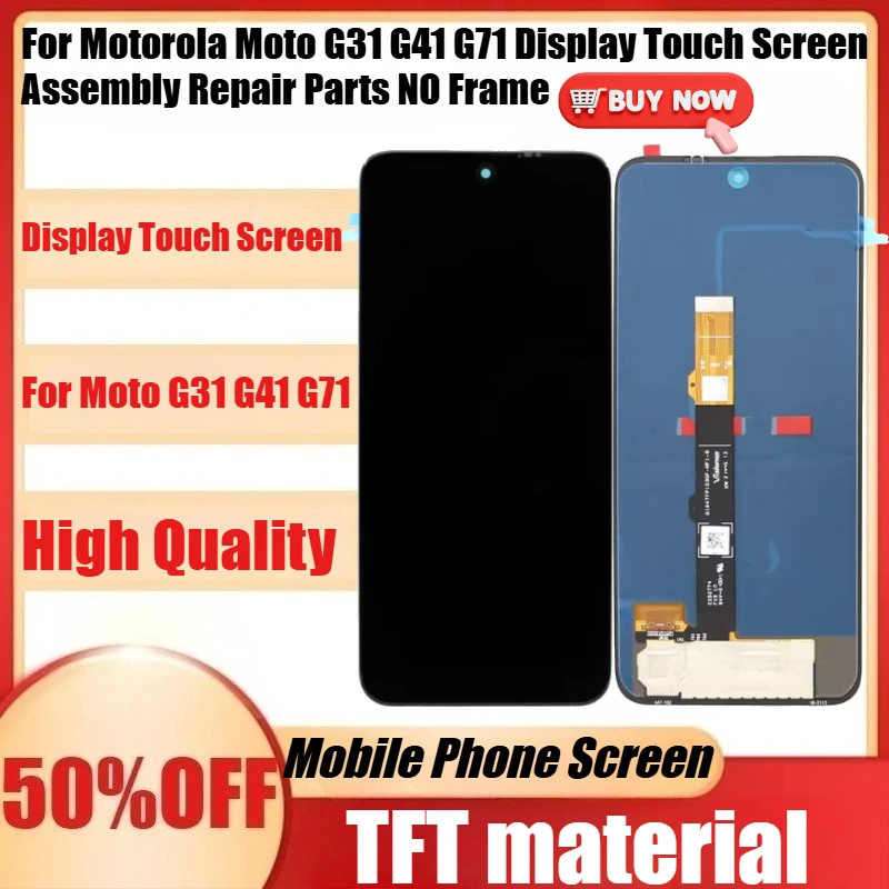 

Новый TFT-дисплей для Motorola Moto G31 G41 G71, сенсорный экран в сборе, запчасти для ремонта, без рамки