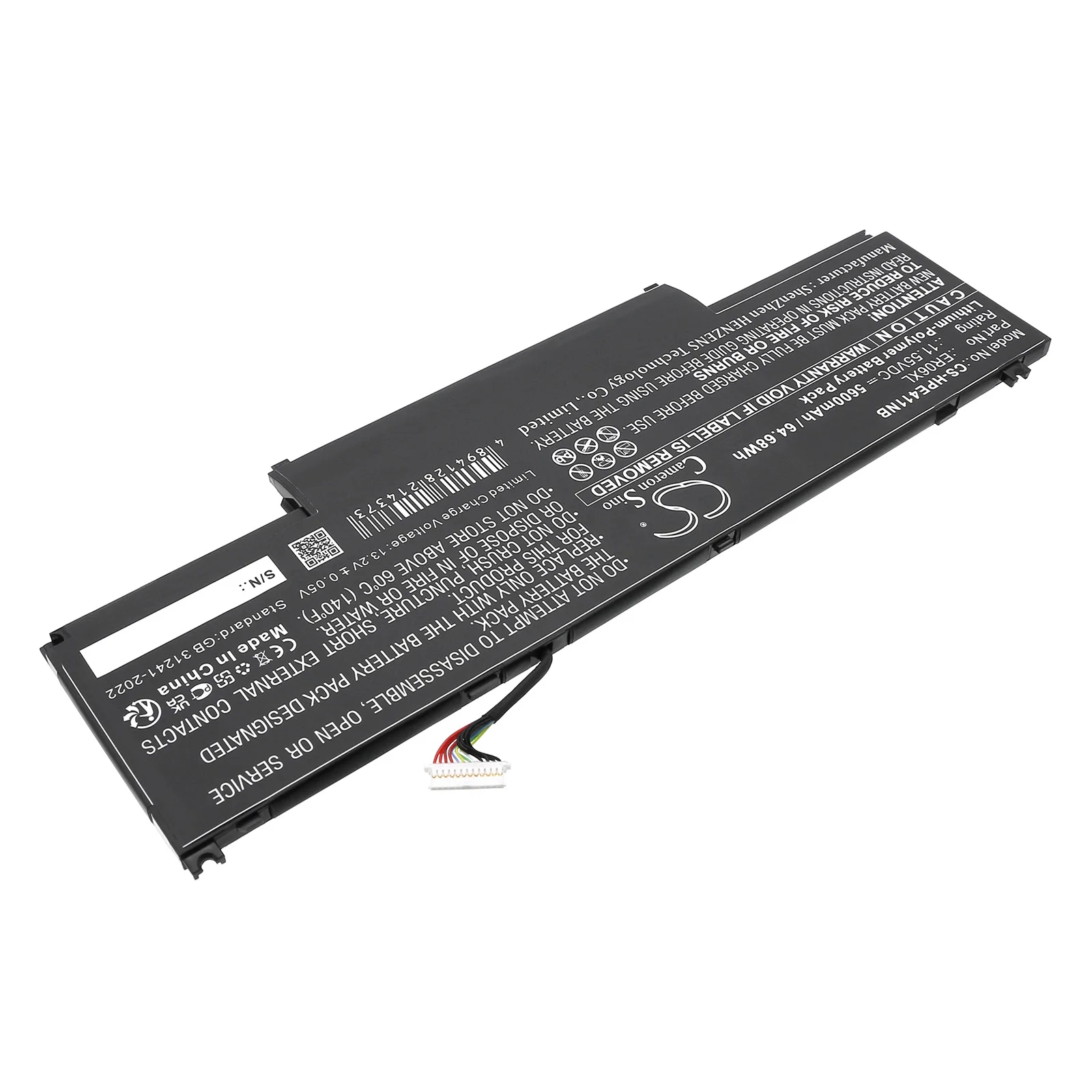 Replacement 11.55V 5600mAh Laptop Battery ER06XL ER06068XL TPN-DB1T HSTNN-OB3I N59734-271 for HP Elite EliteBook x360 1040 G11