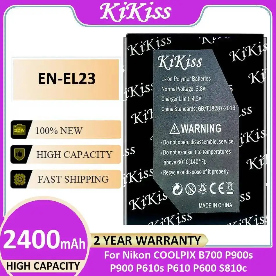 

2400Mah EN-EL23 Lightweight For Nikon Coolpix B700 P900s P900 P610s P610 P600 S810c Stable Camera Battery