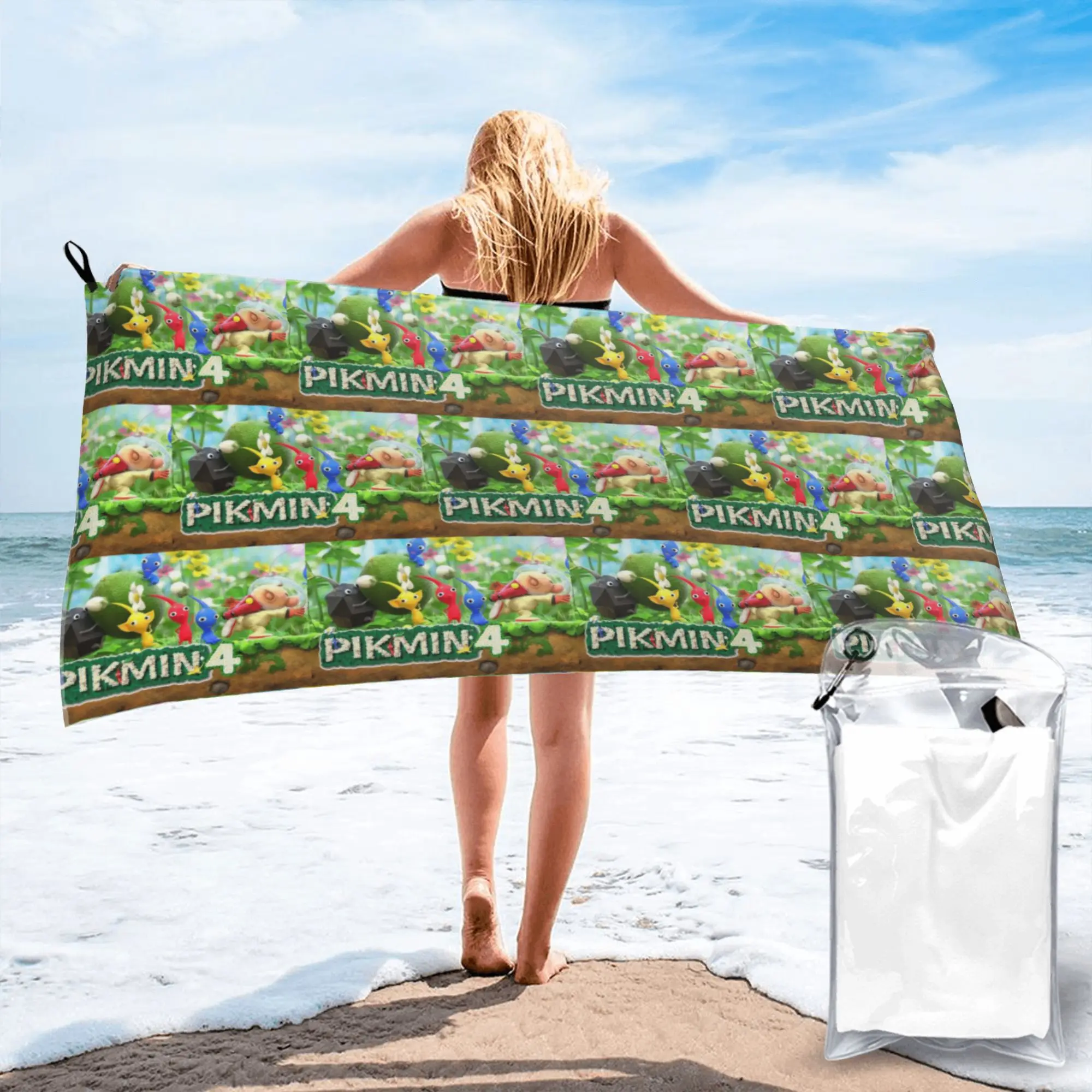 Pikmin  Beach Towel Soft Microfiber Quick Dry Absorbent Quick Towels For Pool