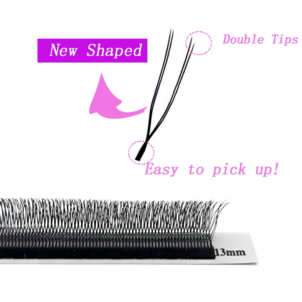 Qbeautylashes U Shaped W 3D 4D 5D 6D Premade Fans Natural Eyelash Extensions Curl C/D 12Rows Prefessional Handmade Lashes