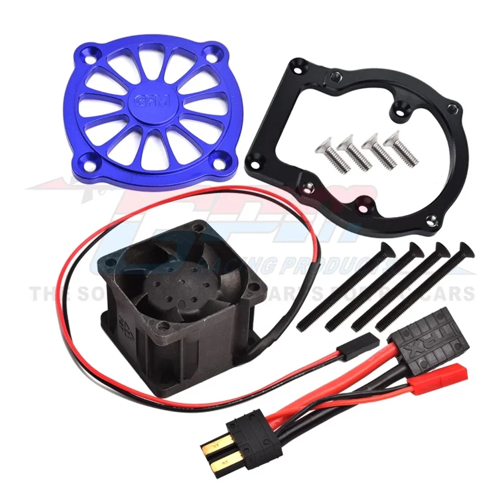 GPM Metal Aluminium Alloy Motor Radiator Motor Cooling Fan for Traxxas 1/8 Sledge 4WD Monster Truck 95076-4 RC Car Upgrade Parts