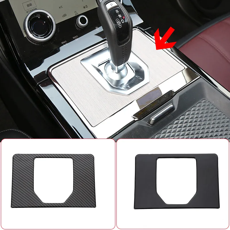 For Land Rover Range Rover Evoque 2020-2023 ABS Carbon Fiber Car Center Console Gear ShiftPanel Decorative Frame Car Accessories