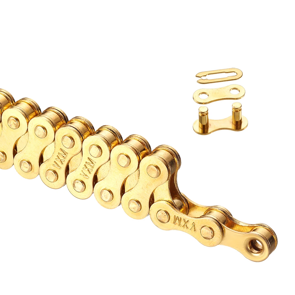 AliExpress VXM Bicycle chain 1 8 9 10 Drive Systems speed MTB Road bike Chain 116 Links Three-yuan Imitation Gold Cycling Accessories