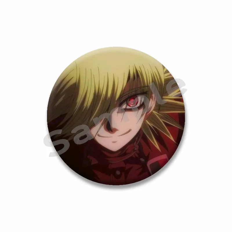 Horror Anime Hellsing Ultimate Pins Template Round Brooch on