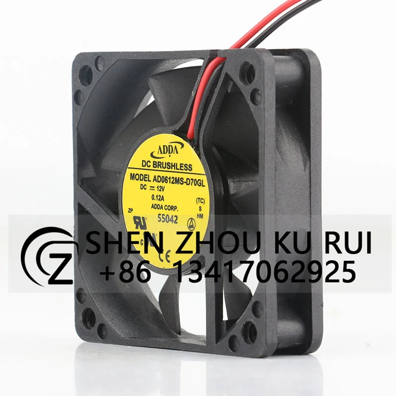 

Новый бесшумный осевой вентилятор ADDA DC 12V 0.13A с шарикоподшипником для инвертора, модель AD0612HB-D70GL, 6015, 60X60X15MM, 6 см