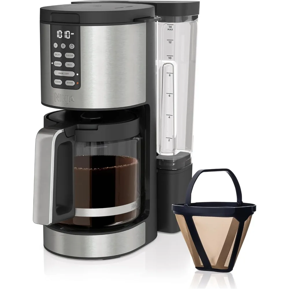 

Coffee Maker, Programmable XL 14-Cup Coffee Maker PRO, Glass Carafe, Freshness Timer, with Permanent Filter, Coffee Maker