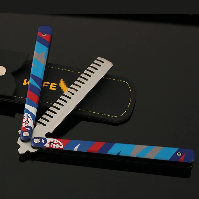 Valorant Yoru's Stylish Butterfly Comb CSGO Butterfly Training Knife Comb Hero Weapons Bakcpack Pendant Birthday Gift view 3