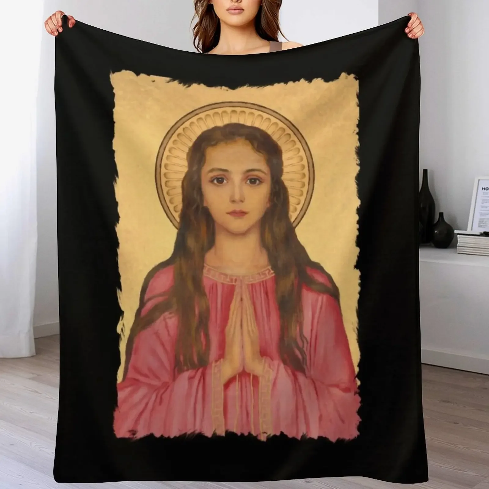 

Saint Philomena of Rome Throw Blanket wednesday Extra Large Throw Furry Bed Fashionable Blankets