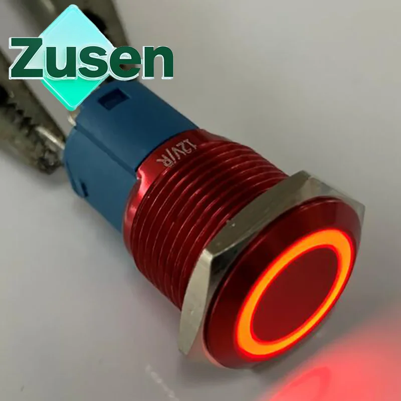 

Zusen 16 мм красное алюминиевое окисление кольцо с подсветкой и фиксацией/мгновенным кнопочным переключателем()