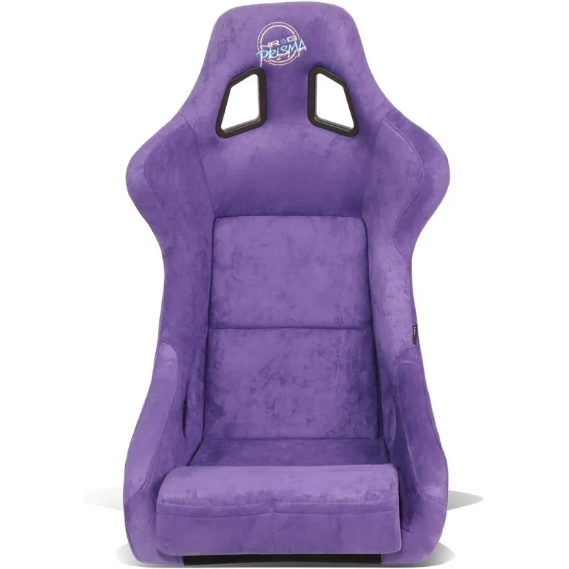 NRG-FRP-302PP-PRISMA Universal Fixed Back Bucket Racing Seat for 6-Point Harnesses, Size L, Purple/Black/Gold Flakes