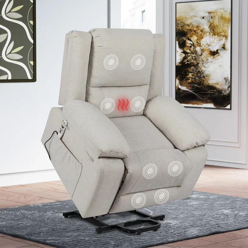 Frank Furniture modern single fabric sofa electric power lift recliner sofa chair with massage function