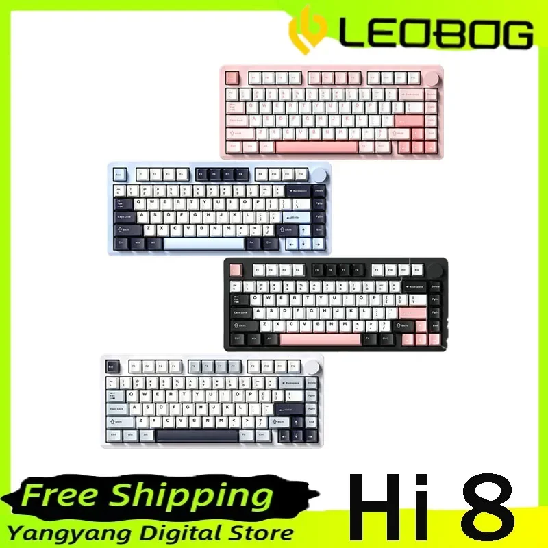 

Leobog Hi8 Mechanical Keyboard Bluetooth Wireless Aluminium Alloy Customized Tri Mode Gasket Gamer Keyboard For Accessory Gift