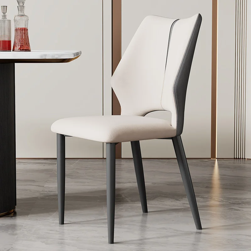 European Wipeable Dining Chairs Modern Waterproof White Beautiful Dining Chairs Luxury Kitchen Sillas Comedor Home Furniture