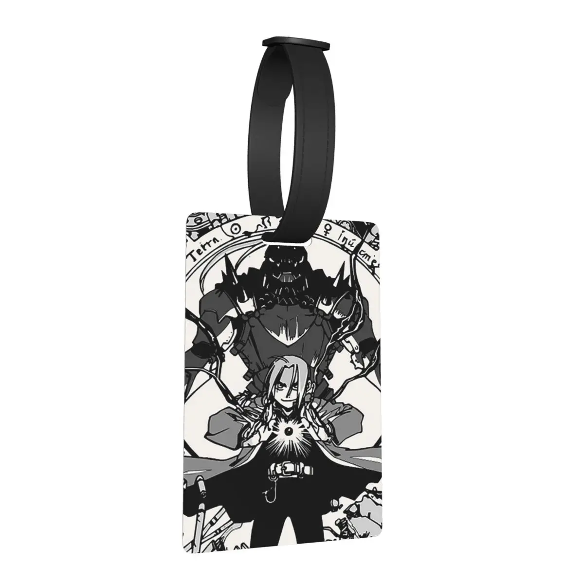 

Стальной алхимик, аниме, манга 4, багажные бирки, аксессуары для чемодана, портативный багаж, посадочная бирка, держатель этикетки, идентификационное имя, адрес