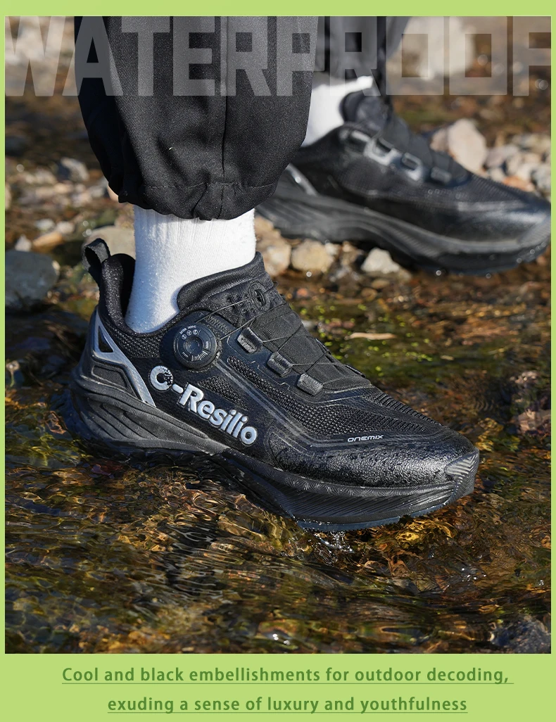 ONEMIX Paar-Outdoor-Trail-Sneaker, elastisch, atmungsaktiv, wasserdicht, leichte Sportschuhe für Männer und Frauen, zum Laufen, Gehen, Freizeitschuhe. – Detail 10