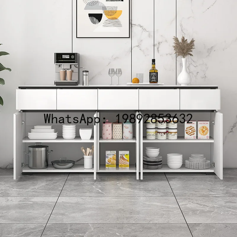 CZ Modern Minimalist Tea Cabinet Home Kitchen Storage Cabinet Living Room Wall-Mounted Side Storage Cabinet