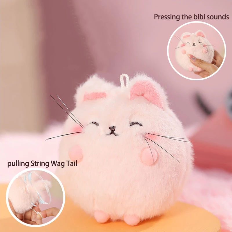 

Cartoon Wag Its Tail Toy Plush Doll Wagging Tail cat Tail Wagging kitten Doll Fashion Funny Pulling Rope cat Doll Children's