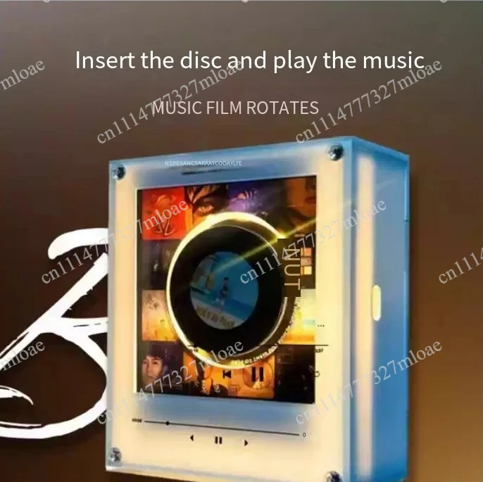 Automatic Singing Acrylic Creative Jewelry Refrigerator Magnetic Turntable Machine, NFC Sensor & Night, 128G Memory Card