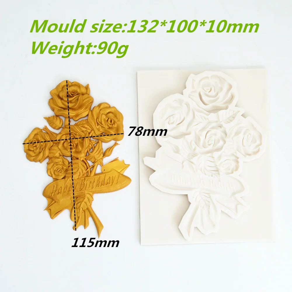 Flower Silicone Resin Mold Baking Tools For DIY Family Party Cake Cap Chocolate Candy Decoration Fondant Mold Appliance