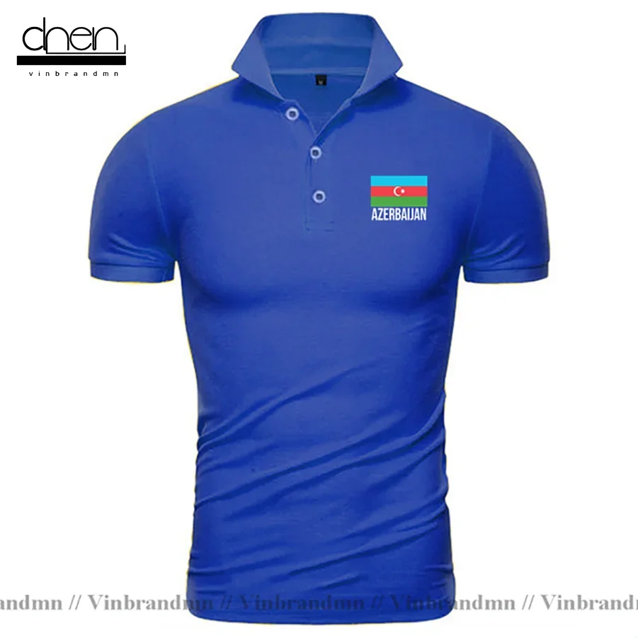 Azerbaijan Flag Polo Shirts Men Women Plus Size Azerbaycan Solid Fashion Polo shirt 2022 jerseys nation team shirt Brand Clothes