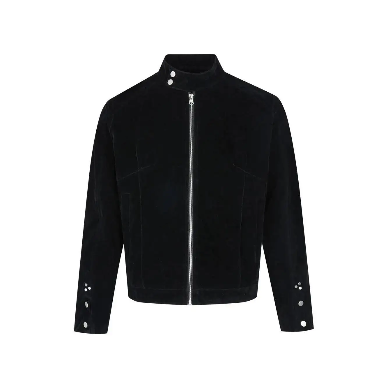 Kurtka męska 2025 Jesień Zima Kurtka z zamszu Retro Niszowa Ekskluzywna Vintage Stójka Zapinana na zamek Odzież wierzchnia