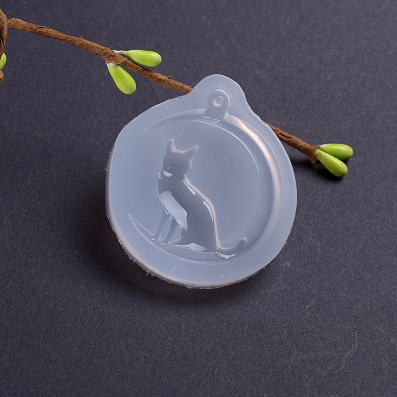 1Pc Creative Moon Cat Silicone Pendant Mold DIY Jewelry Making Resin Mould Epoxy Casting Craft Accessories Gift